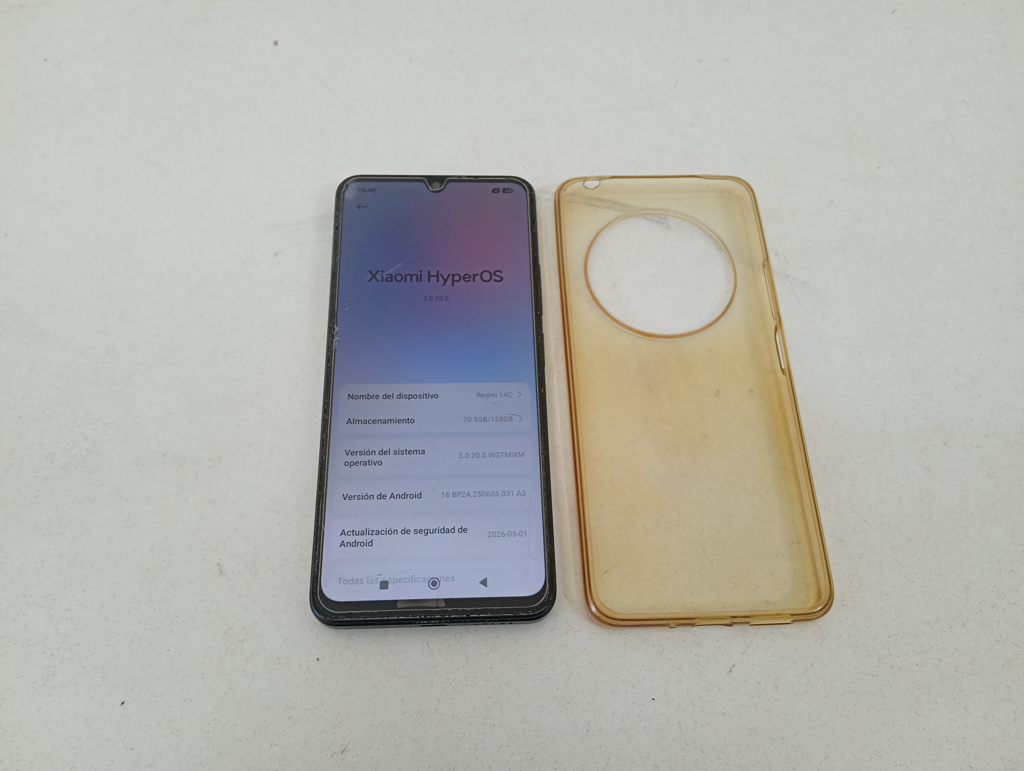 Celular Marca Redmi Modelo 14c Memoria Ram 4 Gb Almacenamiento Interno 128 Gb Imei 861.474.071.323.906 Acc Lamina Protectora Estuche De Silicona